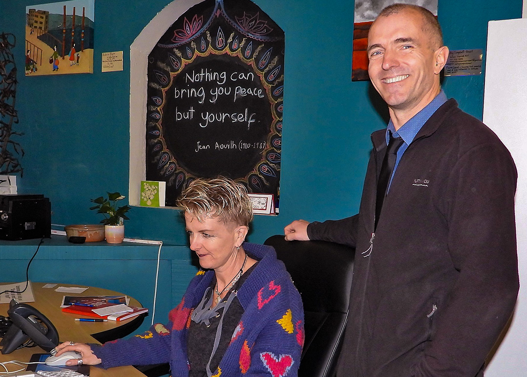 Jamie and Suzy Allen at the Metro Complex which is at the site of Waimanako/The Hope Centre in New Plymouth.